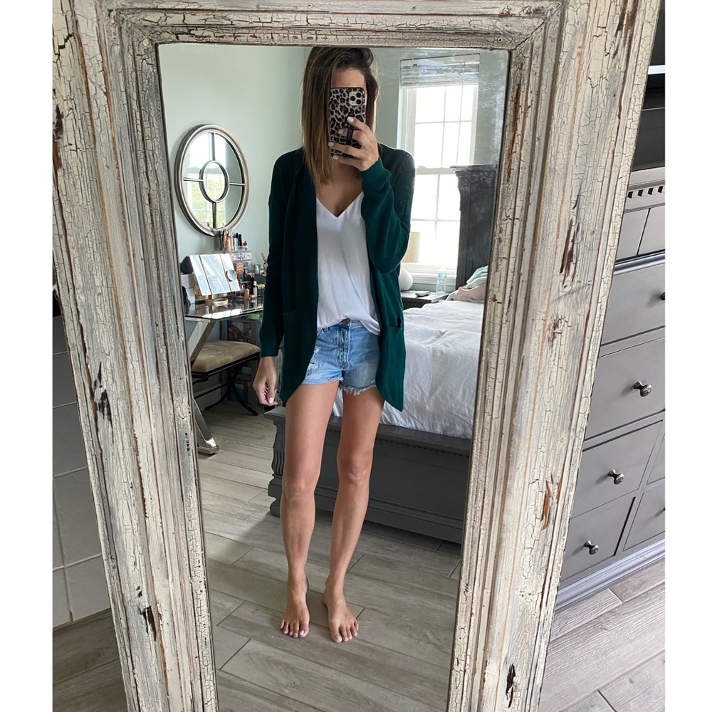 BP Cardigan - Teal/ Deep green